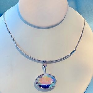 NIB Authentic Touchstone Crystal by Swarovski  AB Pendant